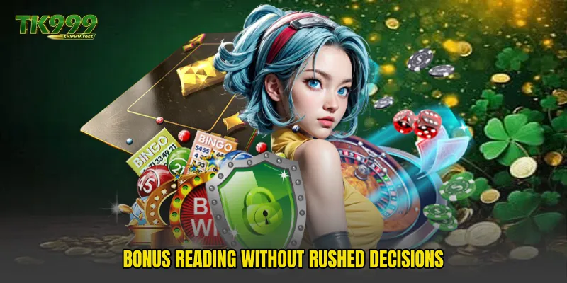 Bonus reading without rushed decisions
